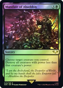 FOIL MTG Beacon Unrest Mandate of Abaddon Nurgles Conscription 40K Magic Card - Image 4