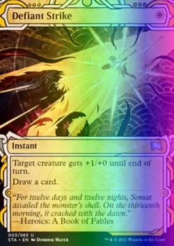 MTG Defiant Strike (3/252) Strixhaven Mystical Archive LP FOIL - Image 1