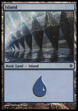 MTG Magic the Gathering Island (233/255) Rise of the Eldrazi LP - Image 1