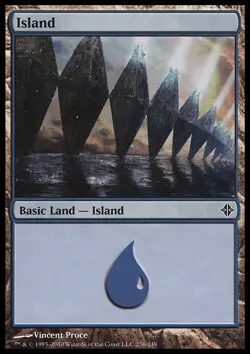 MTG Magic the Gathering Island (236/255) Rise of the Eldrazi LP - Image 1