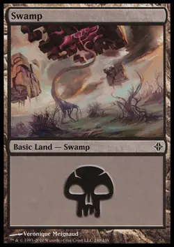 MTG Magic the Gathering Swamp (240/255) Rise of the Eldrazi LP - Image 1