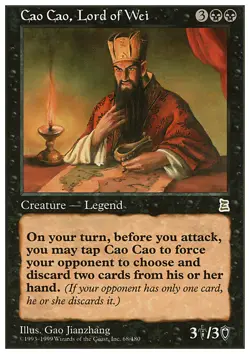 MTG Magic the Gathering Cao Cao, Lord of Wei (68/180) Portal Three Kingdoms LP - Image 1