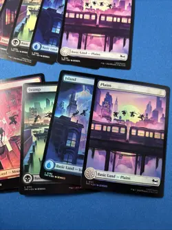 MTG Teenage Mutant Ninja Turtles TMNT- Full Art FOIL Land Lot (#191-196) Non Foi - Image 3