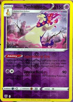 Hisuian Typhlosion Reverse Holo Rare - 052/189 - Astral Radiance Pokemon 2022 - Image 1