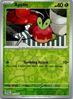 Pokemon Applin - SV06: Twilight Masquerade (TWM) Reverse Holo 017/167 NM - Image 1