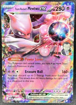 Team Rocket’s Mewtwo ex 079/217 Ascended Heroes Double Rare Pokemon NM - Image 1