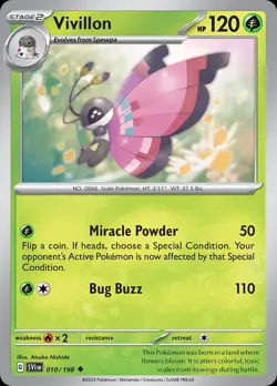 Pokemon Vivillon (10/258) Scarlet & Violet LP - Image 1