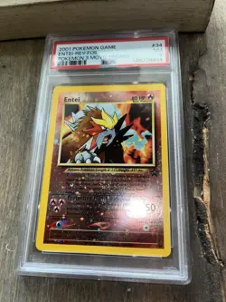 Pokemon TCG Entei WOTC Promo PSA 7 2 SWIRLS - Image 1