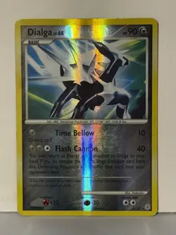 Dialga Reverse Holo 1/130 Diamond and Pearl LP Pokemon Fast Ship - Image 1
