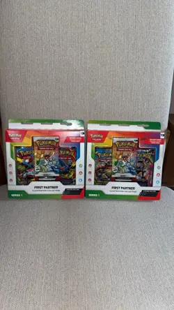 Pokemon TCG: First Partner Illustration Collection Series 1 Promo Box Sealed x2 - Image 1