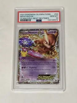 2021 Pokemon Celebrations Mewtwo EX Next Destinies #54 Gem Mint PSA 10 Collect - Image 1