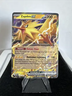 Zapdos ex 151 Ultra Rare Pokemon TCG 145/165 Scarlet & Violet - Image 1