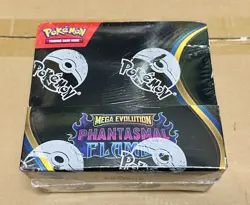 Pokemon Phantasmal Flames Booster Box New Factory Sealed (small hole) - Image 1