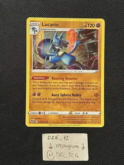 Pokemon Brilliant Stars - Lucario - 079/172 - Holo Rare - M/NM - Image 1