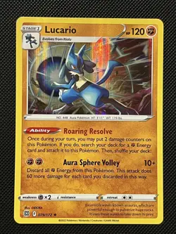 Pokemon Brilliant Stars - Lucario - 079/172 - Holo Rare - M/NM - Image 2