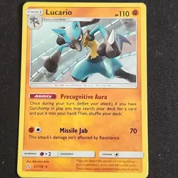 Lucario 67/156 Rare 2018 Ultra Prism Pokemon LP - Free Shipping - Image 1
