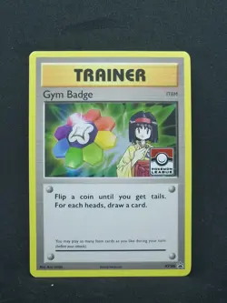 (2) Pokemon League Black Star Promo Erika Gym Badge XY206 (LP/NM) - Image 1