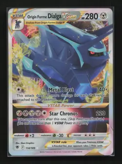 Origin Forme Dialga VSTAR 114/189 Holo Rare VSTAR Astral Radiance Pokemon NM - Image 1
