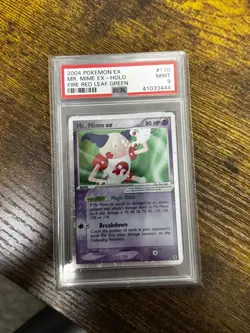 Mr. Mime EX 2004 Fire Red & Leaf Green 110/112 Holo Pokemon Card PSA Mint 9 - Image 1
