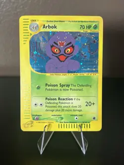 Arbok 3/165 Expedition Base Set Holo e-Reader Pokemon Card LP Swirl - Image 1