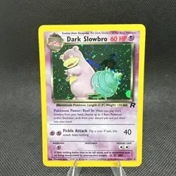 Pokemon Dark Slowbro TCG Holo Rare Card 12/82 Lightly Played LP Condition - Image 1