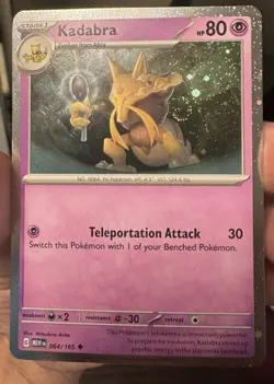Pokemon Cards Kadabra 064/165 Cosmos Holo Promo - (NM) #3 *FART SWIRL* - Image 1