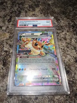 Eevee Ex Pokemon TCG Prismatic Evolutions 075/131 PSA 9 GRADED POKEMON CARD! - Image 2