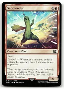 Sabotender #153 (Foil) (NM) Final Fantasy FIN Magic MTG - Image 1