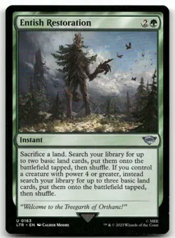 Entish Restoration #163 (NM) Lord of the Rings LTR Magic MTG - Image 1