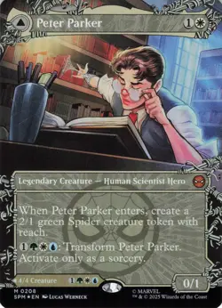 2025 Magic: The Gathering Spider-Man Peter Parker/Amazing Spider-Man #208 Foil - Image 2