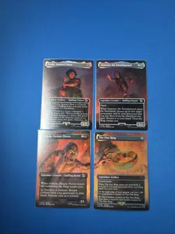 MTG LTR Lord of the Rings Mount Doom Scene Set the One Ring FOIL 448-451 - Image 1