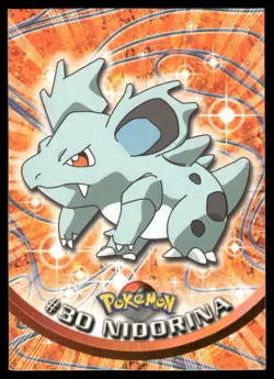 Pokemon Cards Nidorina #30 Topps Trading Cards Series 1 LP *2 - Image 1