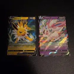 Pokemon TCG Jolteon & Sylveon V Black Star Promo Card - Image 1