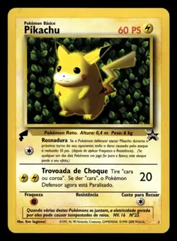 Pikachu 1 Gold Tail Portugese World Promo Pokemon Card - Image 1