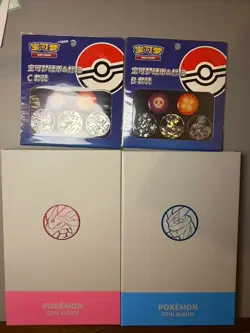 Pokemon TCG Official coin set2 set3 with album 30 holes - Image 1