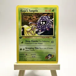 1st Edition Koga's Tangela 81/132 Gym Challenge Vintage WOTC Pokemon TCG LP - Image 1