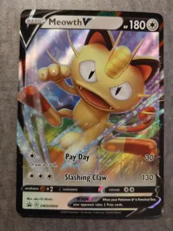 MEOWTH V SWSH004 HOLO PROMO SWORD & SHIELD PROMO POKEMON NM - Image 2