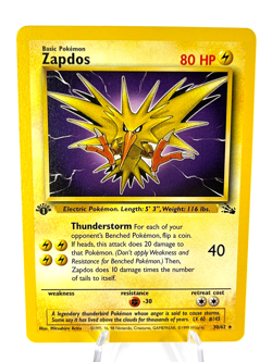 1st Edition Zapdos 30/62 - Fossil - Rare - Pokemon - NM - Image 1