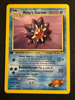 Misty's Starmie 2000 Pokemon Gym Heroes 1st Edition Uncommon #56/132 * - Image 1