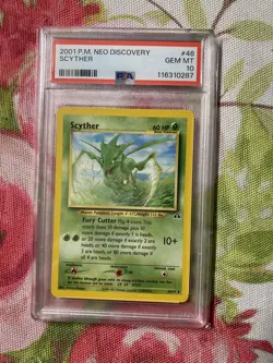 Pokemon TCG Scyther 2001 Neo Discovery PSA 10 Gem Mint #10 - Image 1