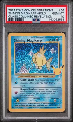 2021 POKEMON CELEBRATIONS CLASSIC COLL #66 SHINING MAGIKARP-HOLO PSA 10 - Image 1