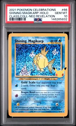 2021 POKEMON CELEBRATIONS CLASSIC COLL #66 SHINING MAGIKARP-HOLO PSA 10 - Image 1