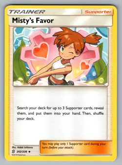 Misty's Favor Uncommon SM - Unified Minds 202/236 Pokemon NM - Image 1