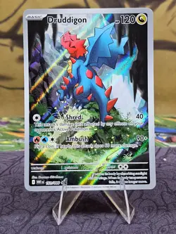 Pokemon TCG Druddigon 151/086 White Flare Illustration Rare Holo EN NM - Image 1