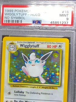 POKEMON JUNGLE WIGGLYTUFF HOLO NO SYMBOL 16/64 PSA 9 45851237 - Image 4