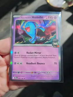 Pokemon TCG Team Rocket's Wobbuffet 082/182 : Destined Rivals Reverse Holo - Image 1