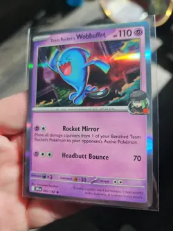 Pokemon TCG Team Rocket's Wobbuffet 082/182 : Destined Rivals Reverse Holo - Image 2