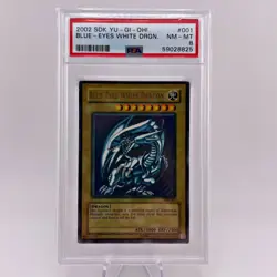 PSA 8 BLUE-EYES WHITE DRAGON 2002 SDK-001 KAIBA DECK Yu-Gi-Oh - Image 2