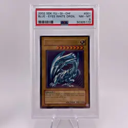 PSA 8 BLUE-EYES WHITE DRAGON 2002 SDK-001 KAIBA DECK Yu-Gi-Oh - Image 2