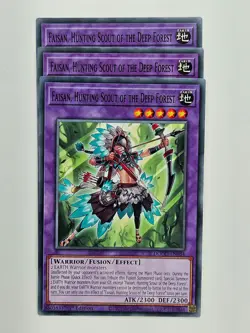 Yu Gi Oh - 3x DOOD-EN084 Faisan, Hunting Scout of the Deep Forest - Common - Image 1